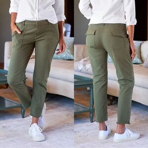 Frank & Eileen BLACKROCK Utility Pants 2 Army Green Casual Minimalist